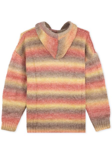 SWEATER RAINBOW KNITTED HOODED