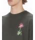TSHIRT THISTLE EMBROIDERY CHARCOAL