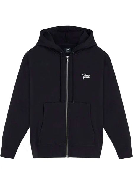 CLASSIC ZIP UP HOODED SWEATER BLACK