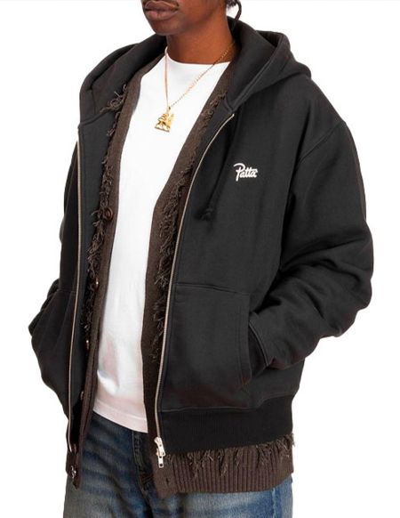 CLASSIC ZIP UP HOODED SWEATER BLACK