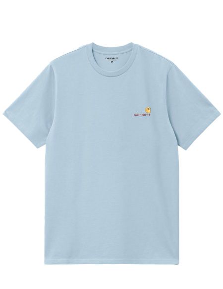 S/S AMERICAN SCRIPT T-SHIRT FROSTED BLUE