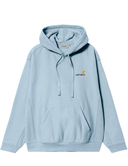 SWEAT AMERICAN SCRIPT HOODED FROSTED BLUE