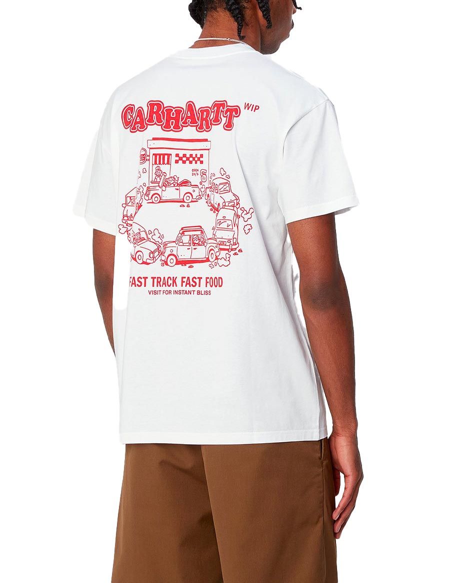 TSHIRT S/S FAST FOOD WHITE RED